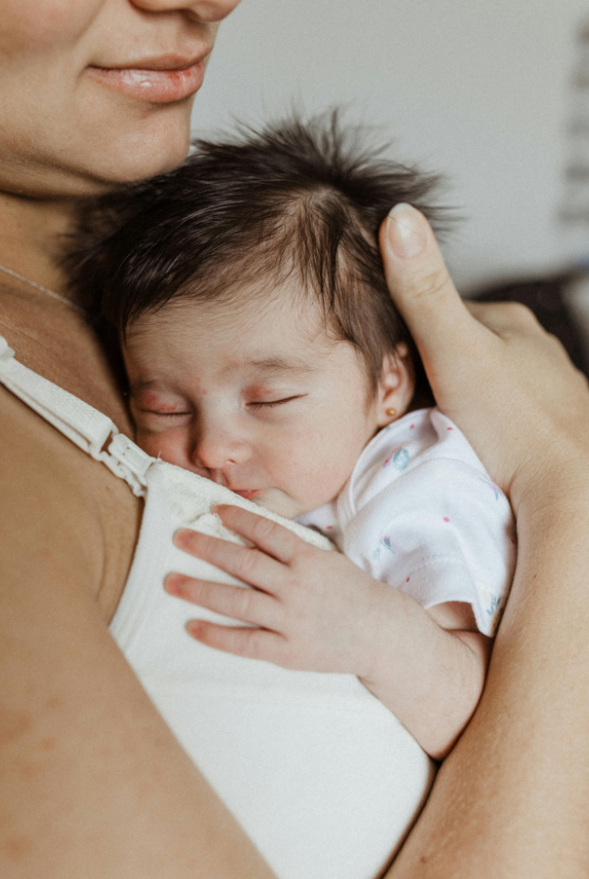 Parent and baby featured on the lactation support packages page